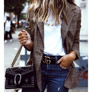 Nasty Gal Shake it out Plaid Blazer